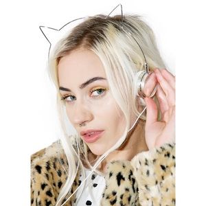 X Zara Martin Kitty Headphones- Rose Gold